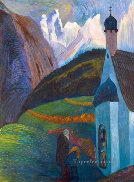  Marianne Pintura - iglesia Marianne von Werefkin Expresionismo